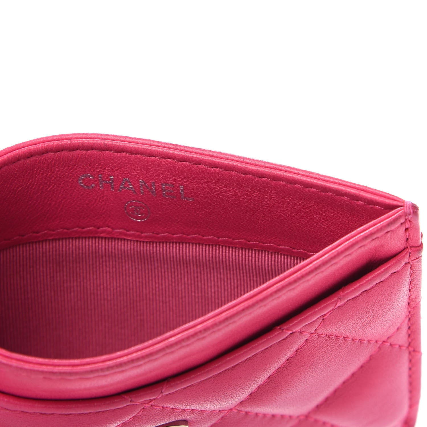 Chanel Lambskin Quilted Card Holder Pink 6 of 8