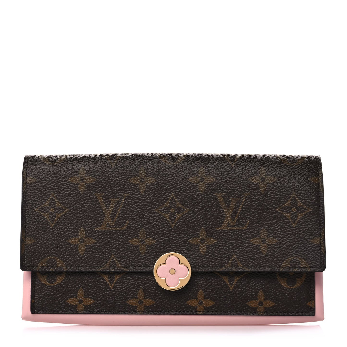 Monogram Flore Wallet Rose Ballerine