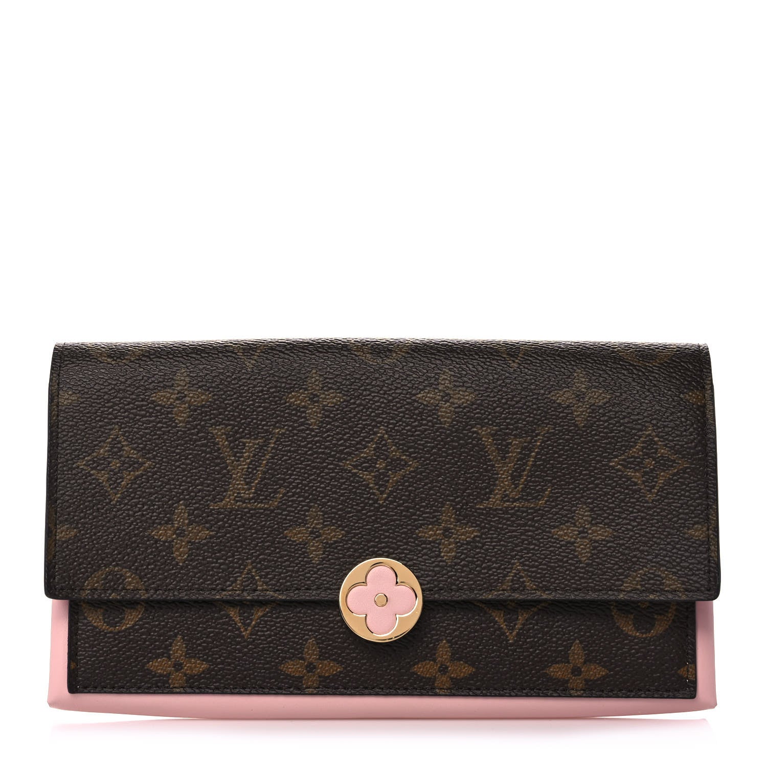 Louis Vuitton Monogram Flore Wallet Rose Ballerine 1 of 8