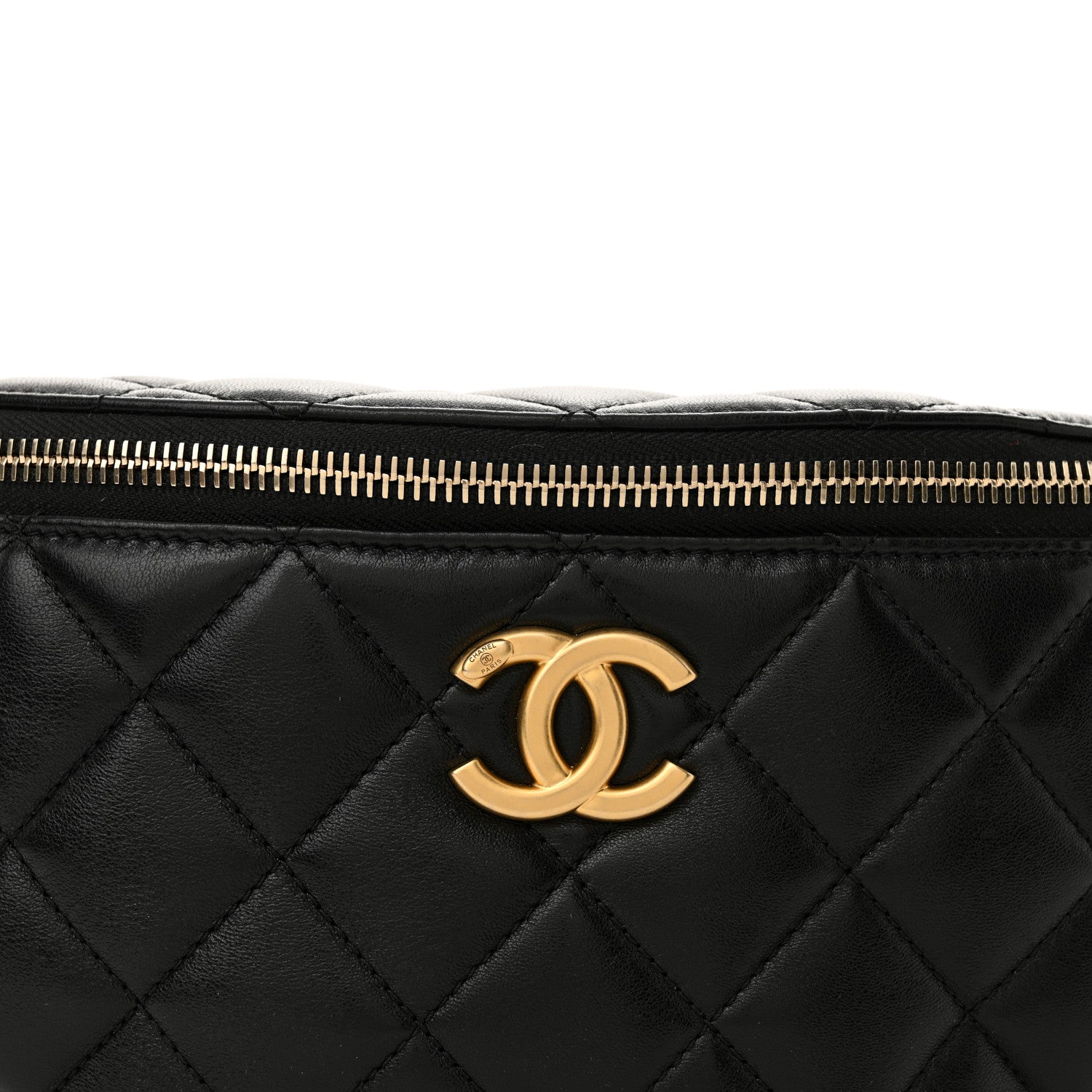 Chanel Shiny Lambskin Quilted Belt Bag Black 8 of 10