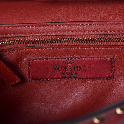 Valentino Garavani Nappa Rockstud Spike Wallet on Chain Rubino 7 of 8