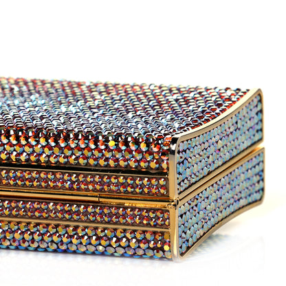 Judith Leiber Swarovski Crystal Minaudiere Clutch Gold Multicolor 7 of 10