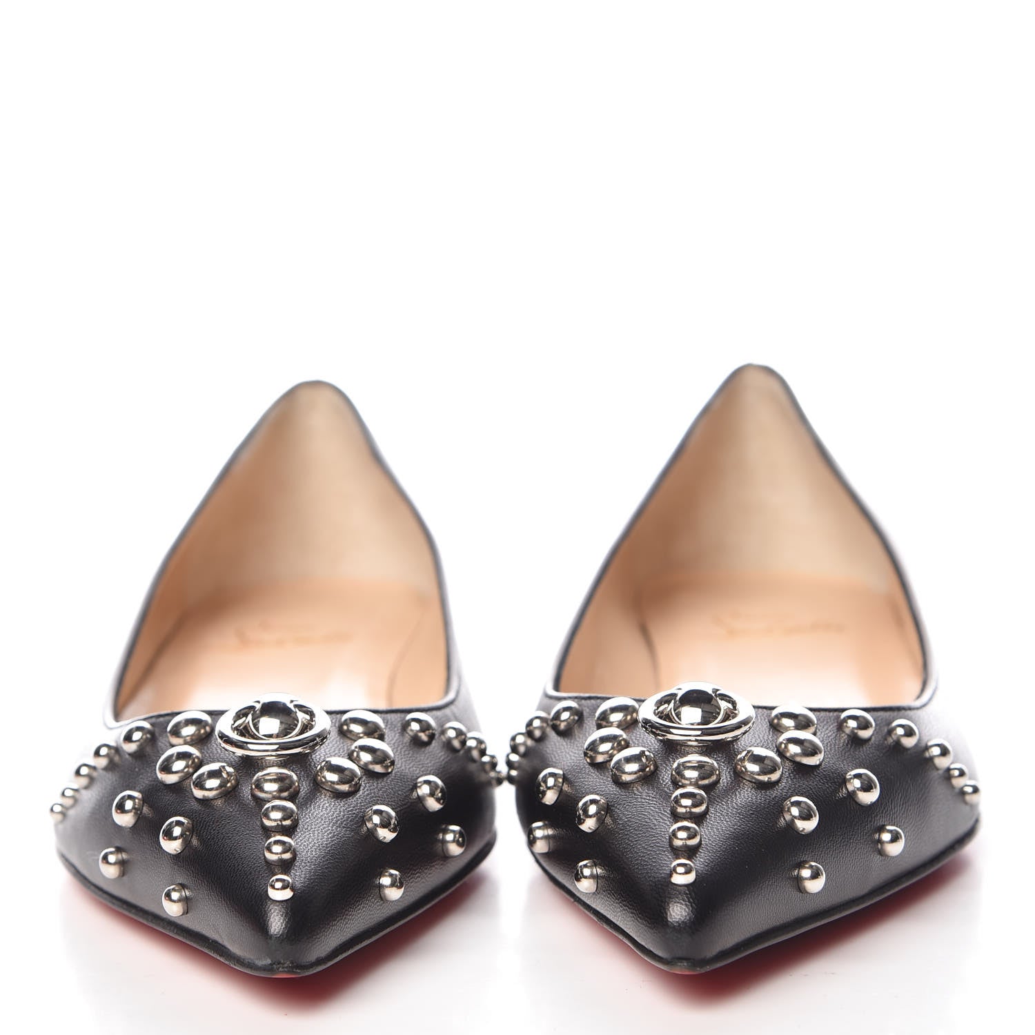 Christian Louboutin Kid Door Knock Flats 36.5 Black 2 of 8