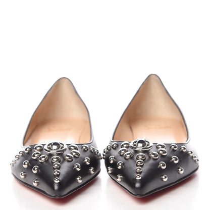 Christian Louboutin Kid Door Knock Flats 36.5 Black 2 of 8