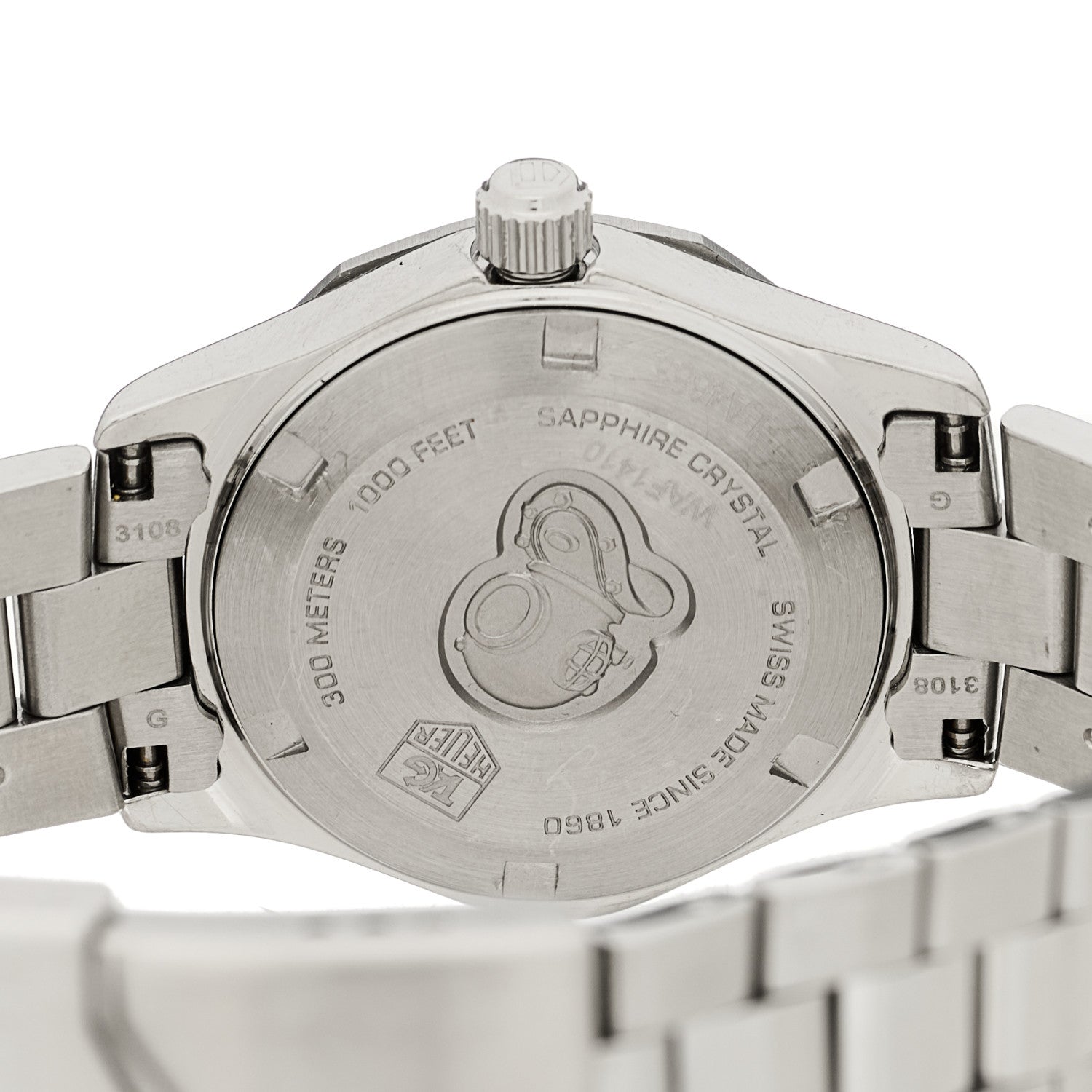 Tag Heuer Stainless Steel 27mm Aquaracer Lady Quartz Watch Black WAF1410 4 of 4