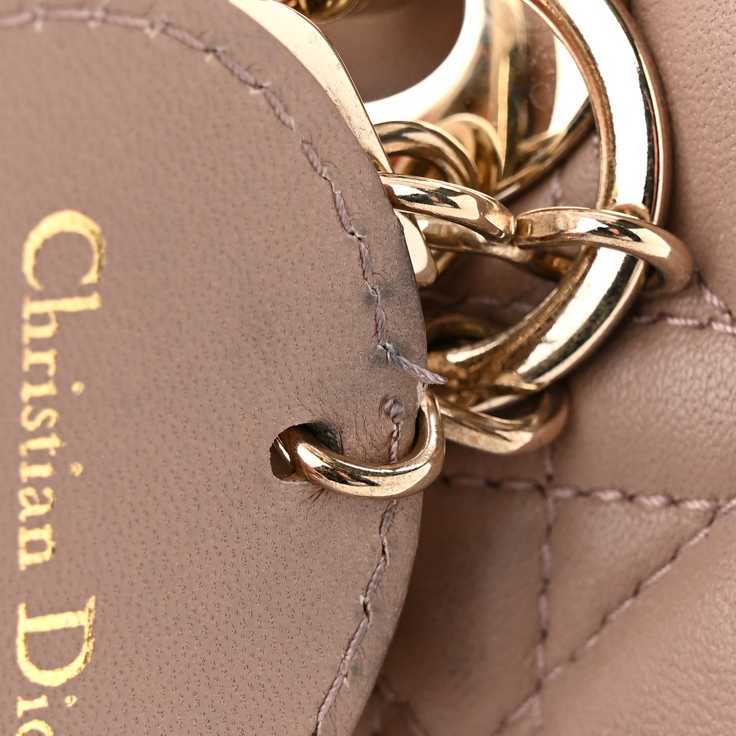 Lambskin Cannage Small Lucky Badges My Lady Dior Fard