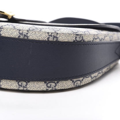 Gucci GG Supreme Monogram Small Messenger Shoulder Bag Beige Blue Navy 10 of 13