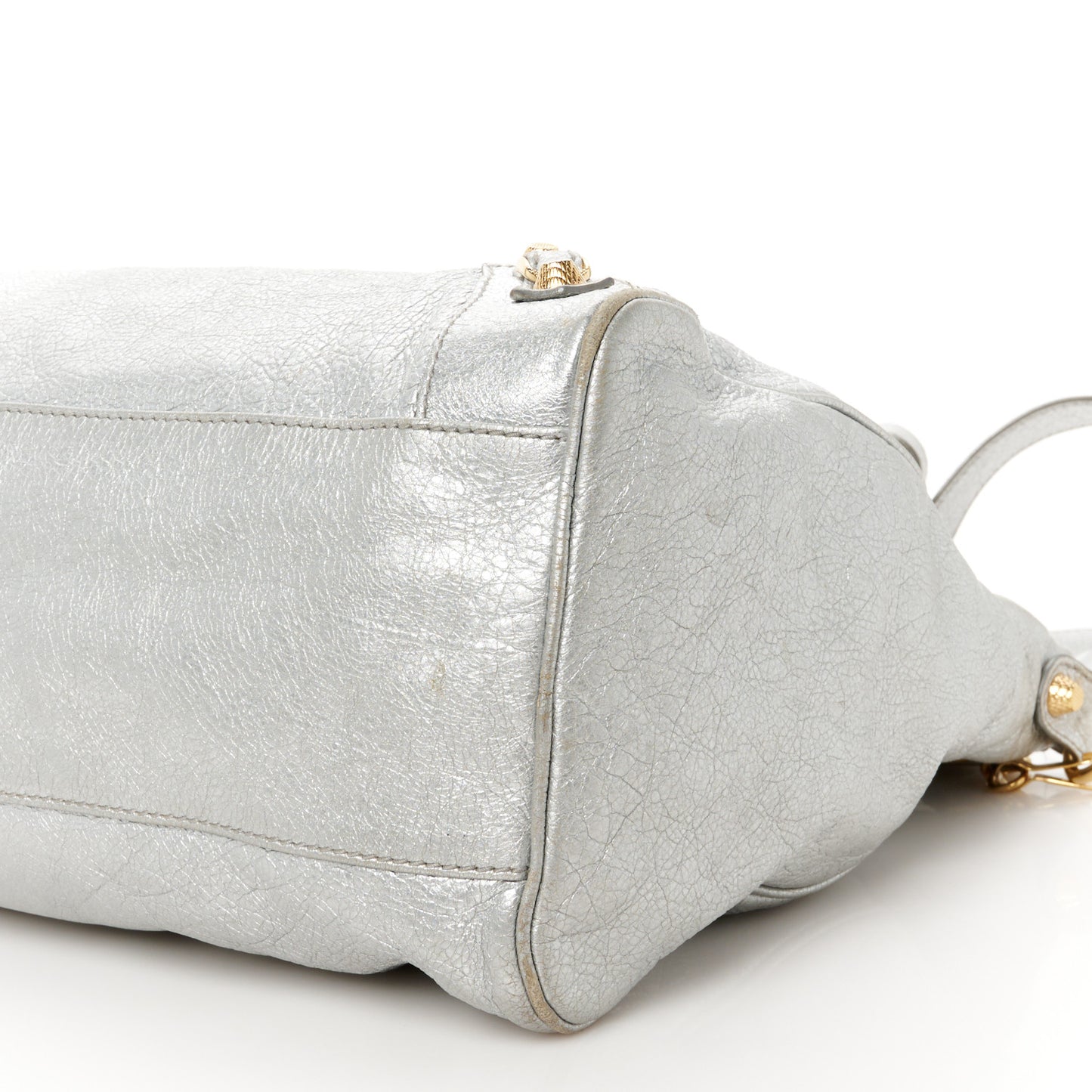 Metallic Agneau Giant 12 Gold Hardware Velo Gris Aluminum