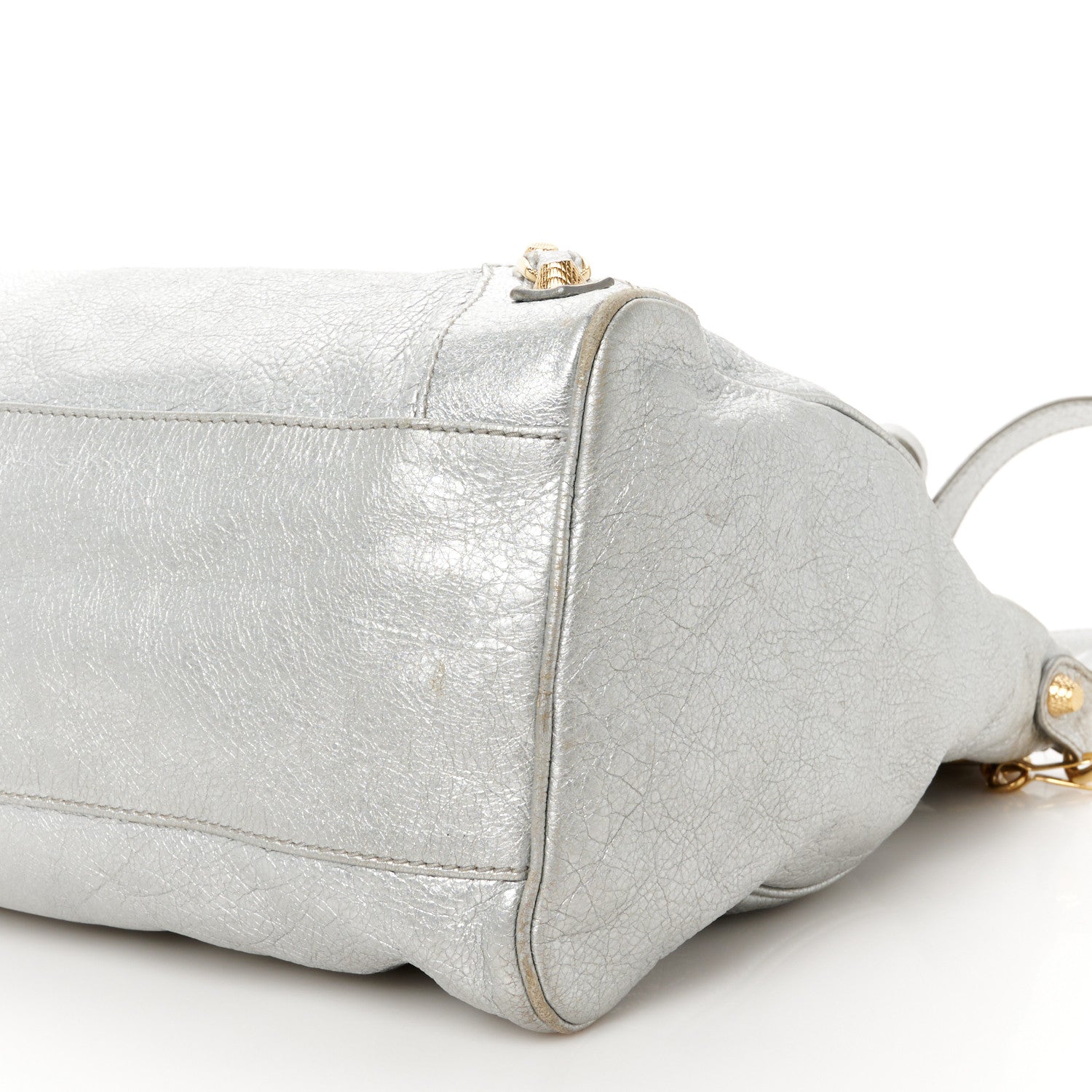 Balenciaga Metallic Agneau Giant 12 Gold Hardware Velo Gris Aluminum 11 of 12