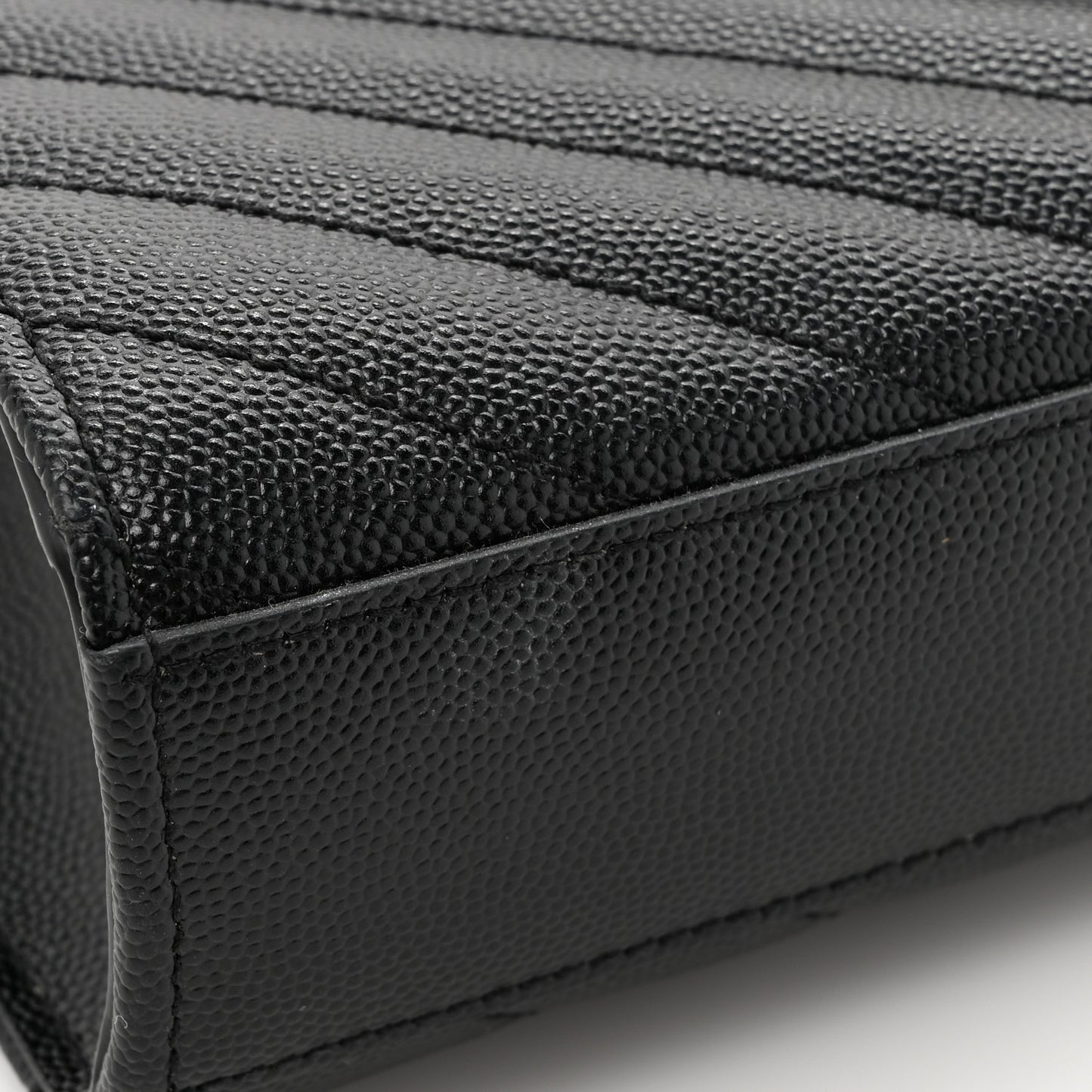 Grain De Poudre Matelasse Chevron Medium Monogram Satchel Black