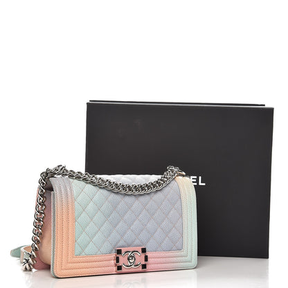 Chanel Caviar Quilted Medium Rainbow Boy Flap Multicolor 8 of 9