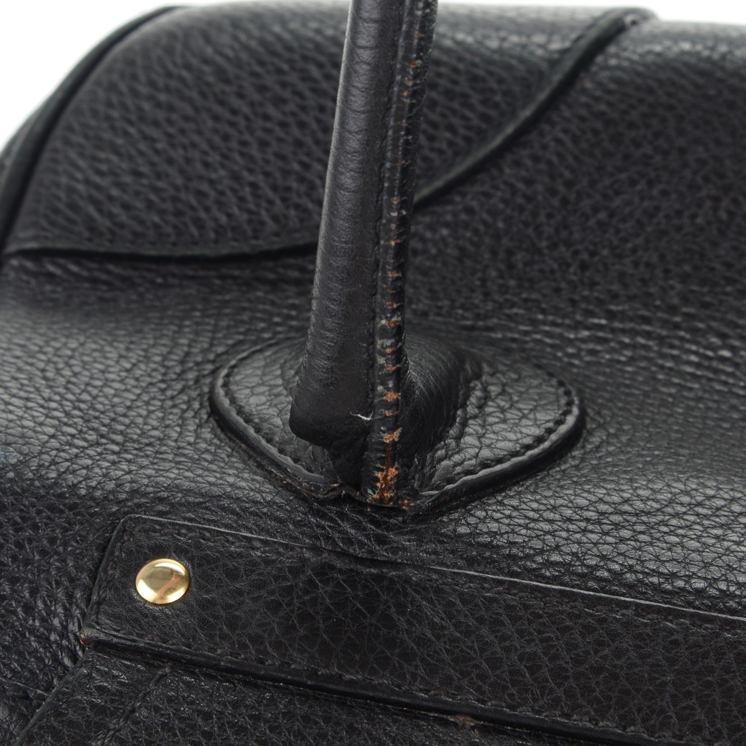 Prada Vitello Daino Pushlock Shoulder Bag Black 8 of 10