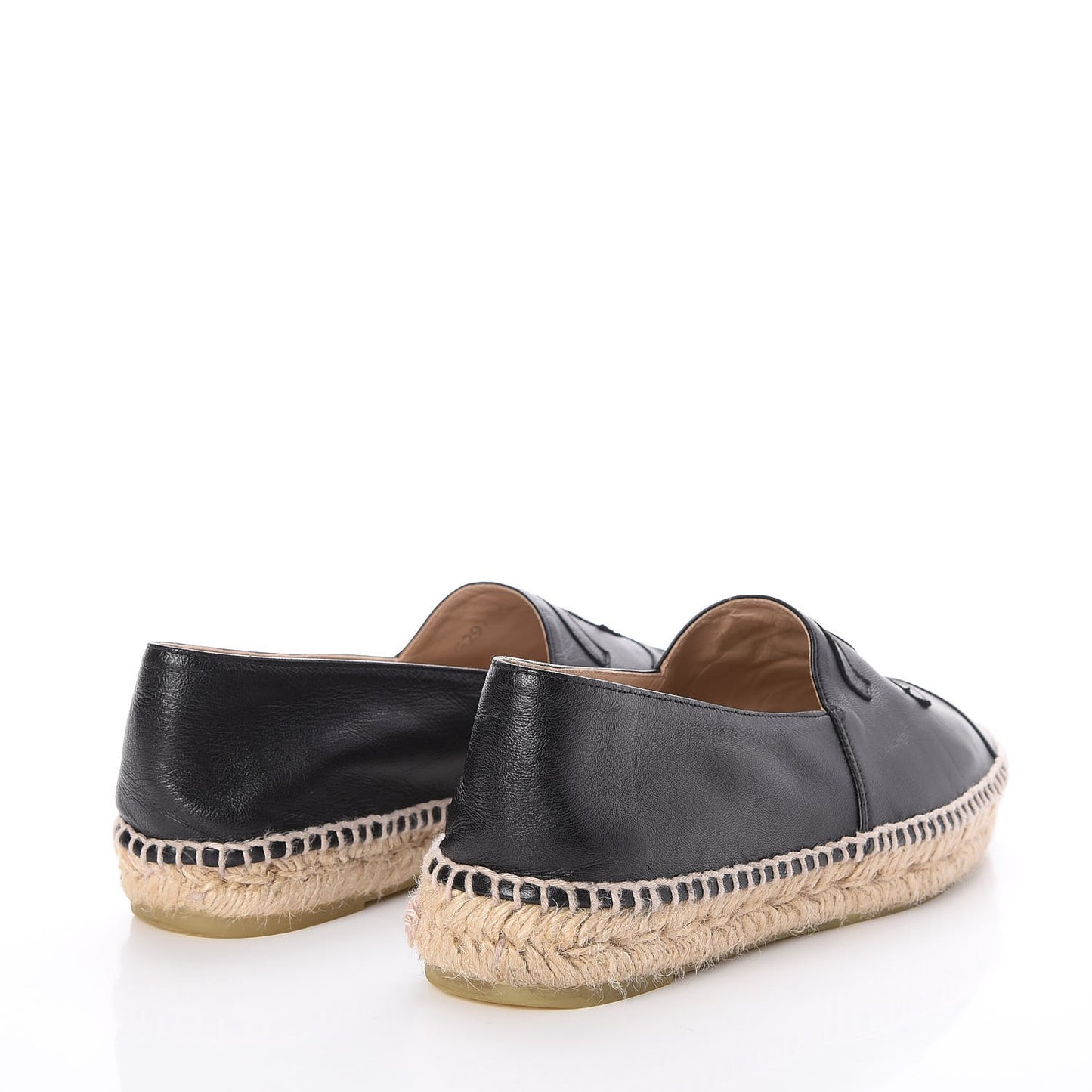 Lambskin CC Cap Toe Espadrilles 39 Black