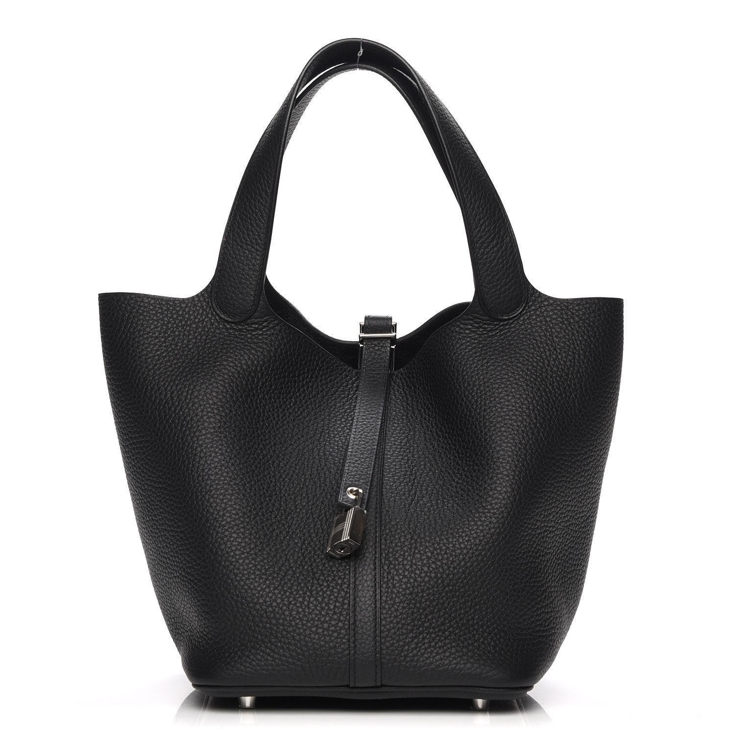 Hermes Taurillon Clemence Picotin Lock 22 MM Black 1 of 7