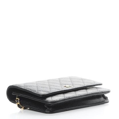 Chanel Caviar Quilted Wallet On Chain WOC Black 4 of 12