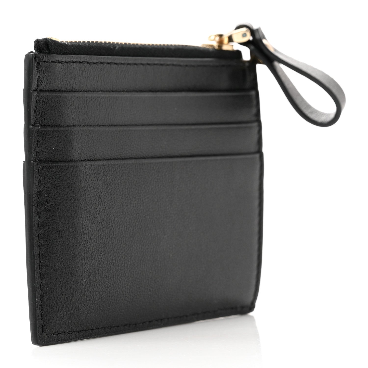 Valentino Garavani Vitello Rockstud Card Holder With Zipper Black 3 of 6