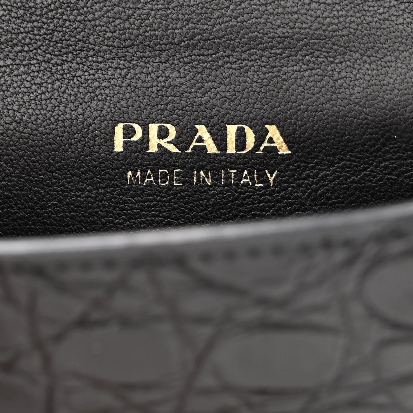 Crocodile Micro Cahier Bag Black