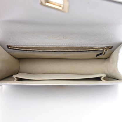 Christian Dior Metallic Grained Calfskin Medium Diorama Flap Bag Silver 5 of 17