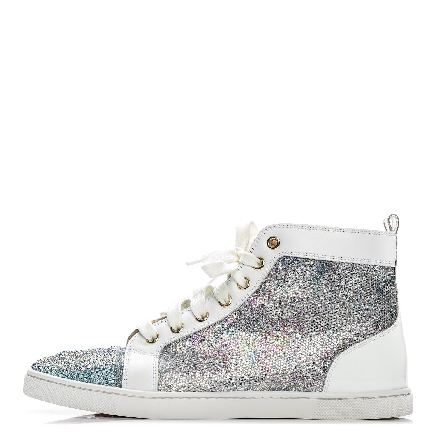 Christian Louboutin Glitter Bip Bip Strass Flat Sneakers 38.5 Version Multi 1 of 9