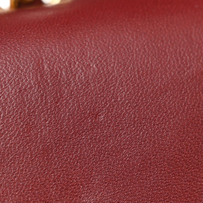 Chanel Lambskin Quilted Medium Double Flap Burgundy 15 of 16