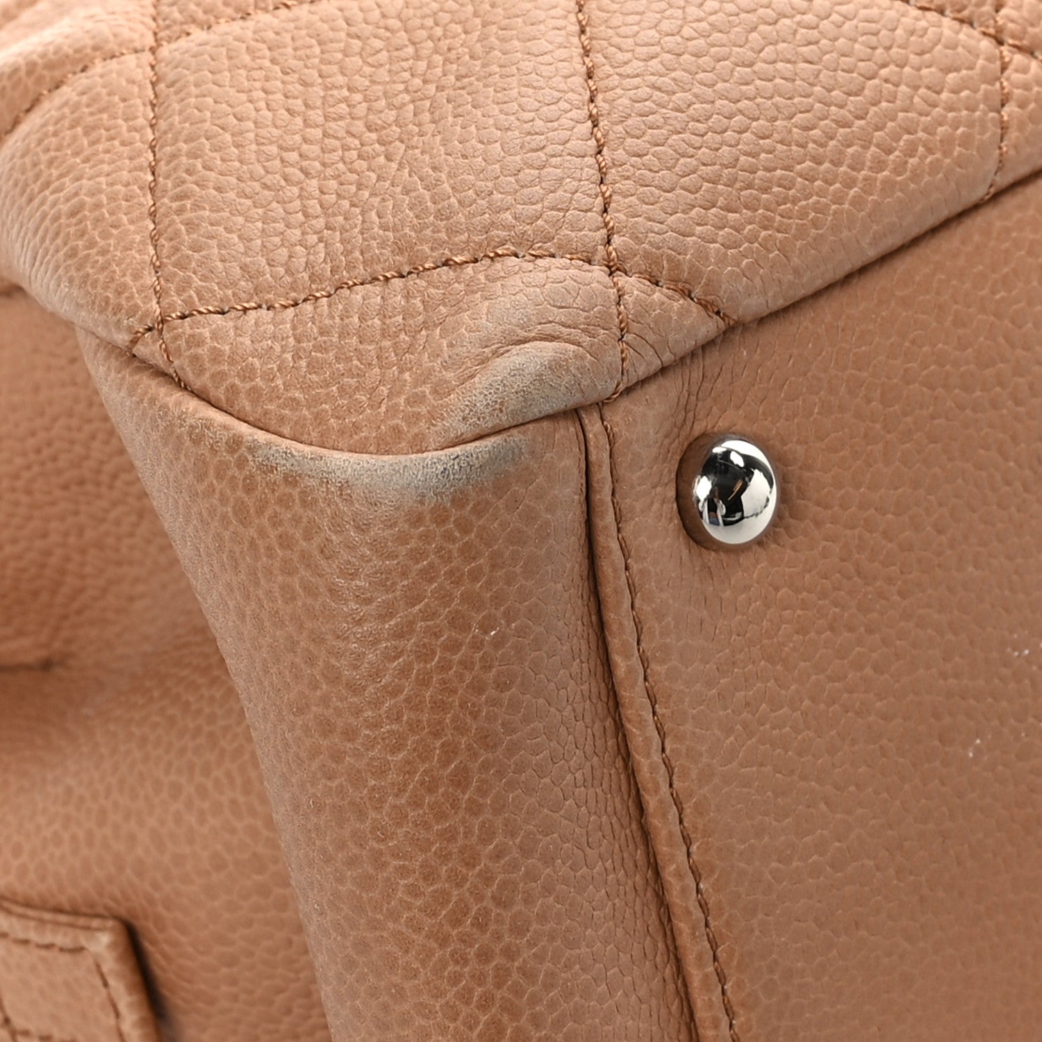 Chanel Caviar Quilted Timeless CC Shopping Tote Brown 9 of 14
