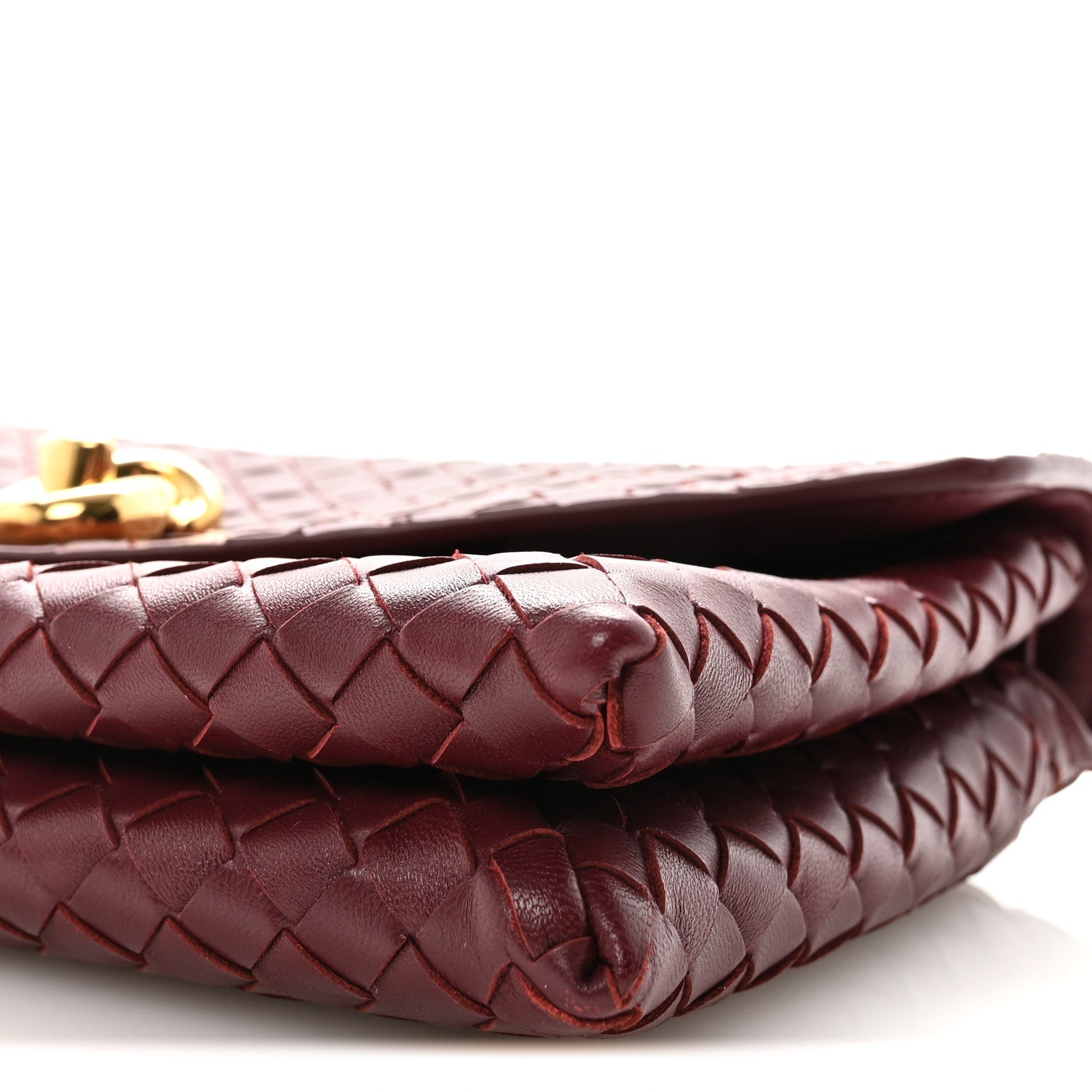 Bottega Veneta Nappa Intrecciato Knot Lock Top Handle Crossbody Bag Fondant Barolo 9 of 9