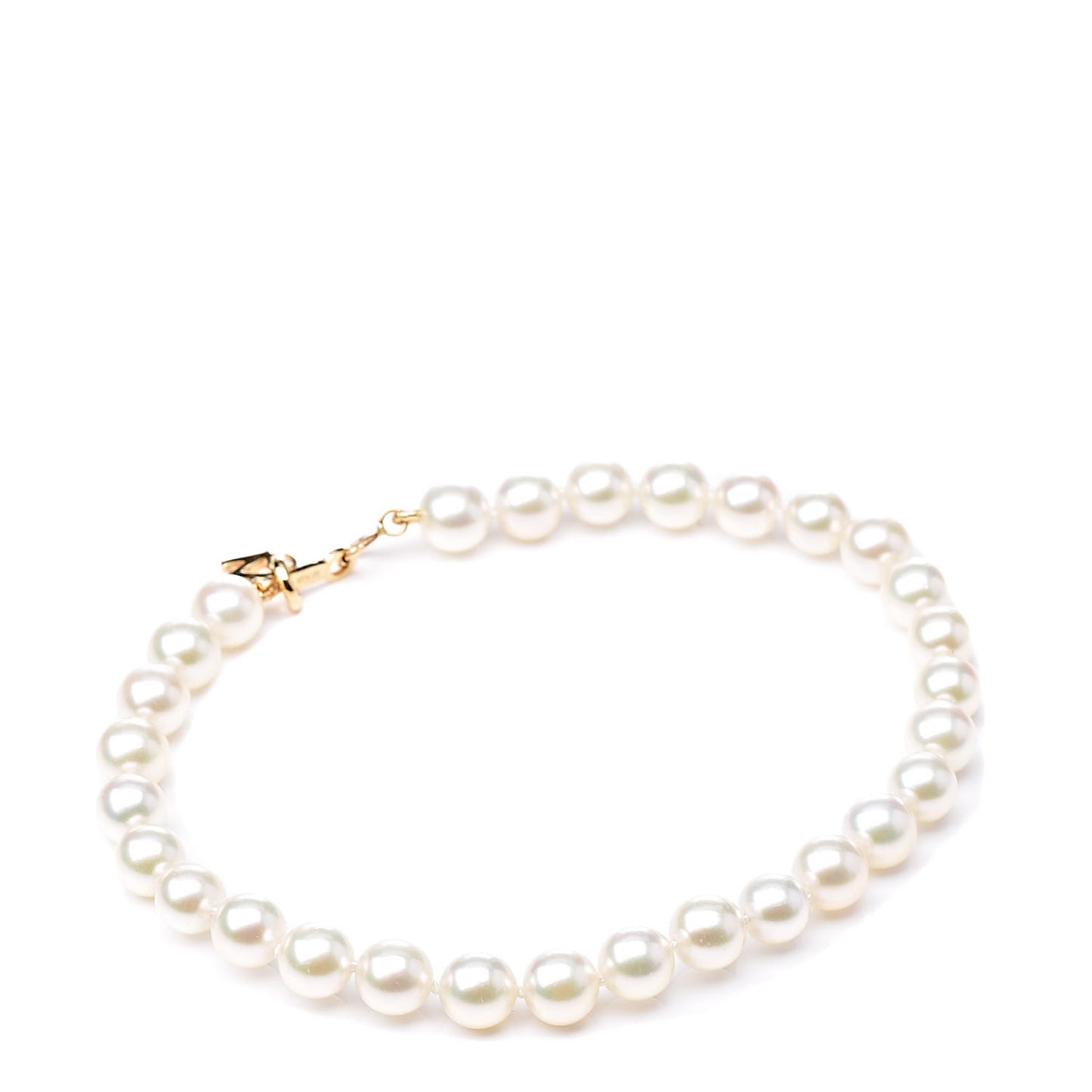 18K Yellow Gold Akoya Pearl 5-5.5mm Strand Bracelet