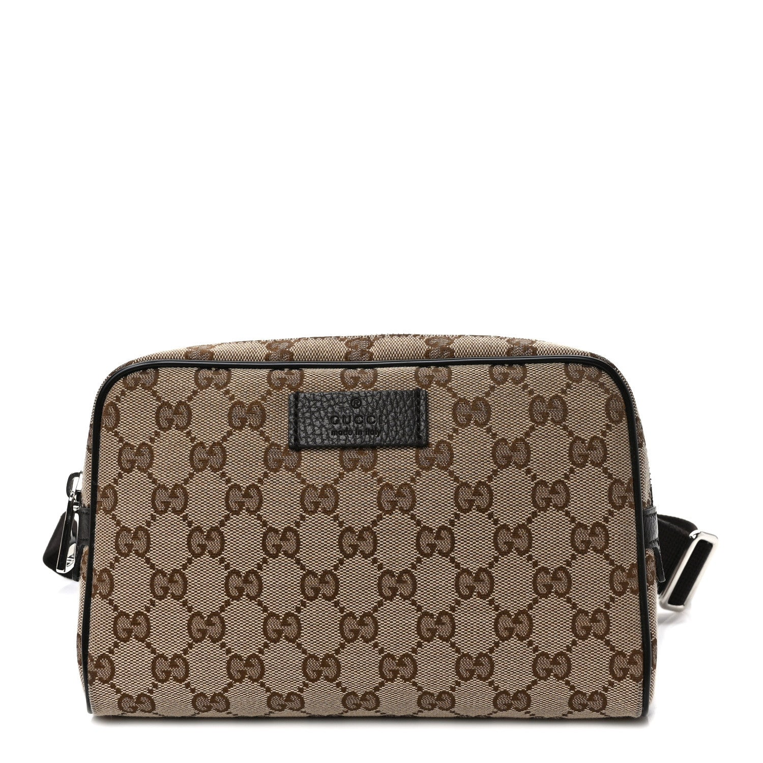 Gucci Monogram Dollar Calfskin Belt Bag Beige Ebony Testa di Moro Marrone Scuro 1 of 9