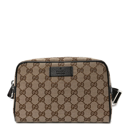 Gucci Monogram Dollar Calfskin Belt Bag Beige Ebony Testa di Moro Marrone Scuro 1 of 9