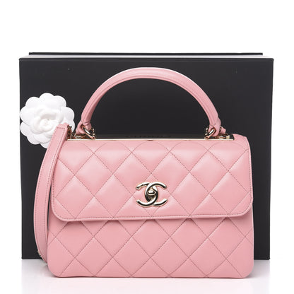Chanel Lambskin Quilted Small Trendy CC Flap Dual Handle Bag Pink 14 of 14
