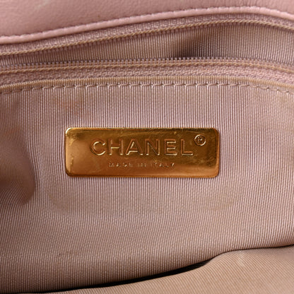 Chanel Lambskin Quilted Large Chanel 19 Flap Light Pink 5 of 15