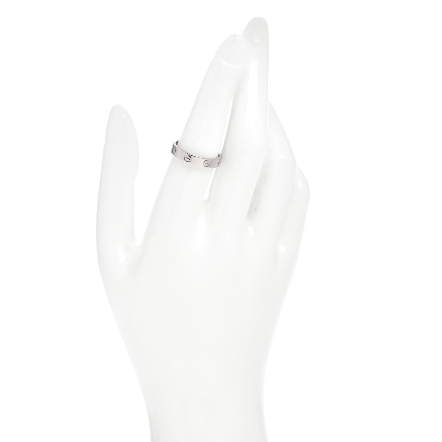 18K White Gold 3.5mm LOVE Wedding Band Ring 55 7.25