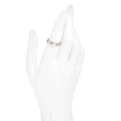 Cartier 18K White Gold 3.5mm LOVE Wedding Band Ring 55 7.25 2 of 4