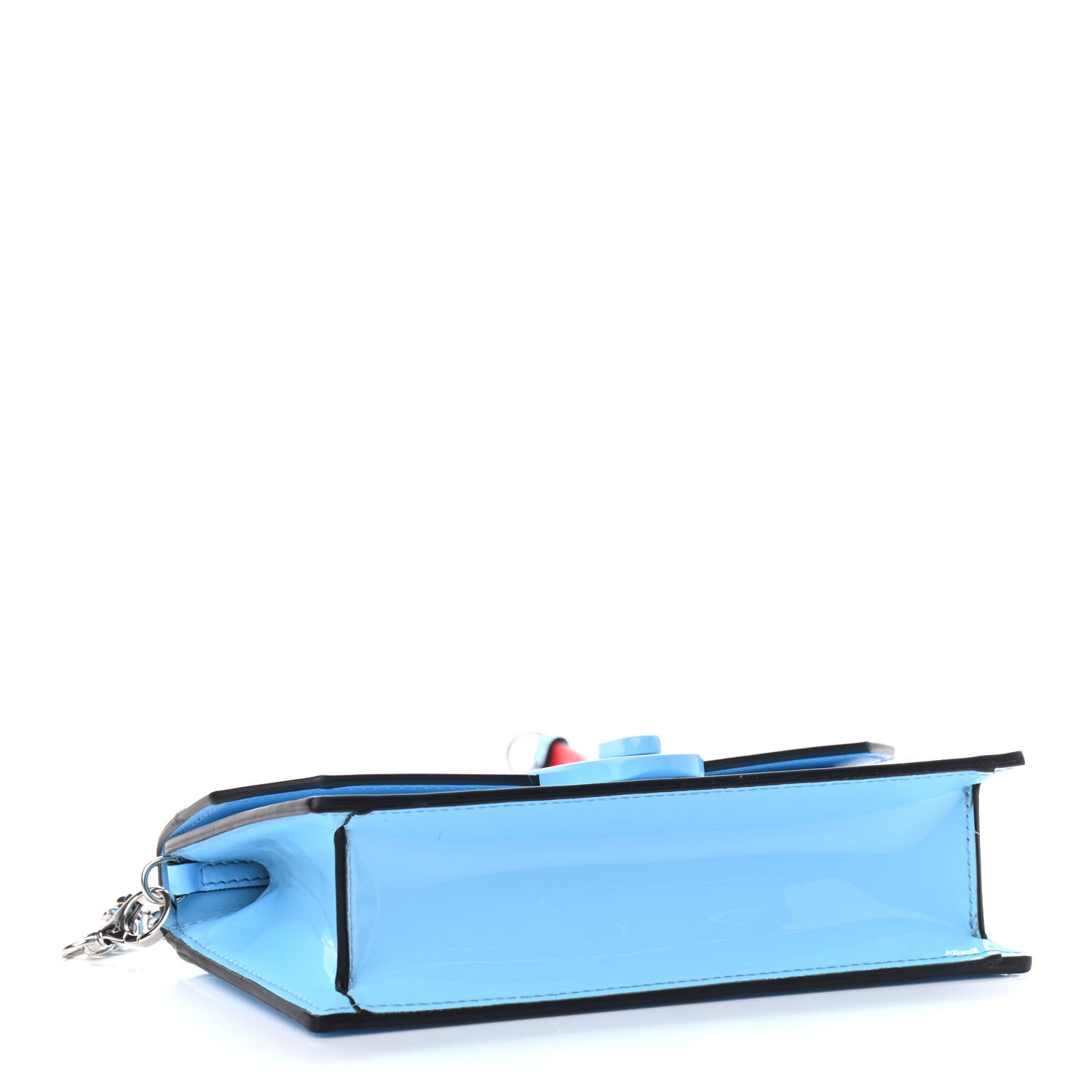 Christian Louboutin Patent Calfskin Small Elisa Baguette Blue 4 of 9