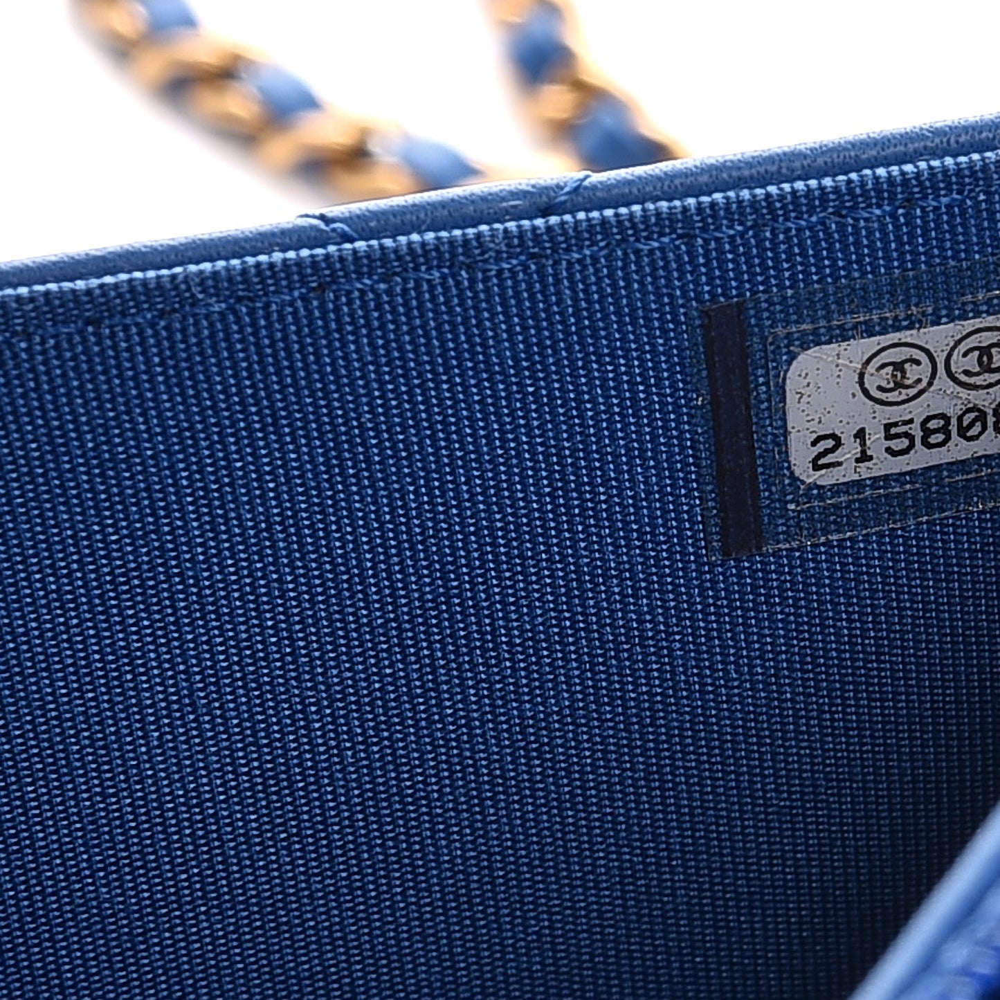 Lambskin Quilted Boy Wallet On Chain WOC Blue