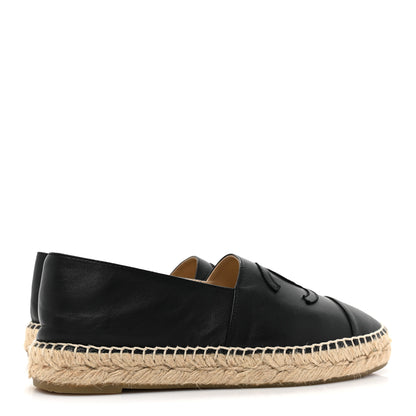 Chanel Lambskin CC Espadrilles 39 Black 4 of 9