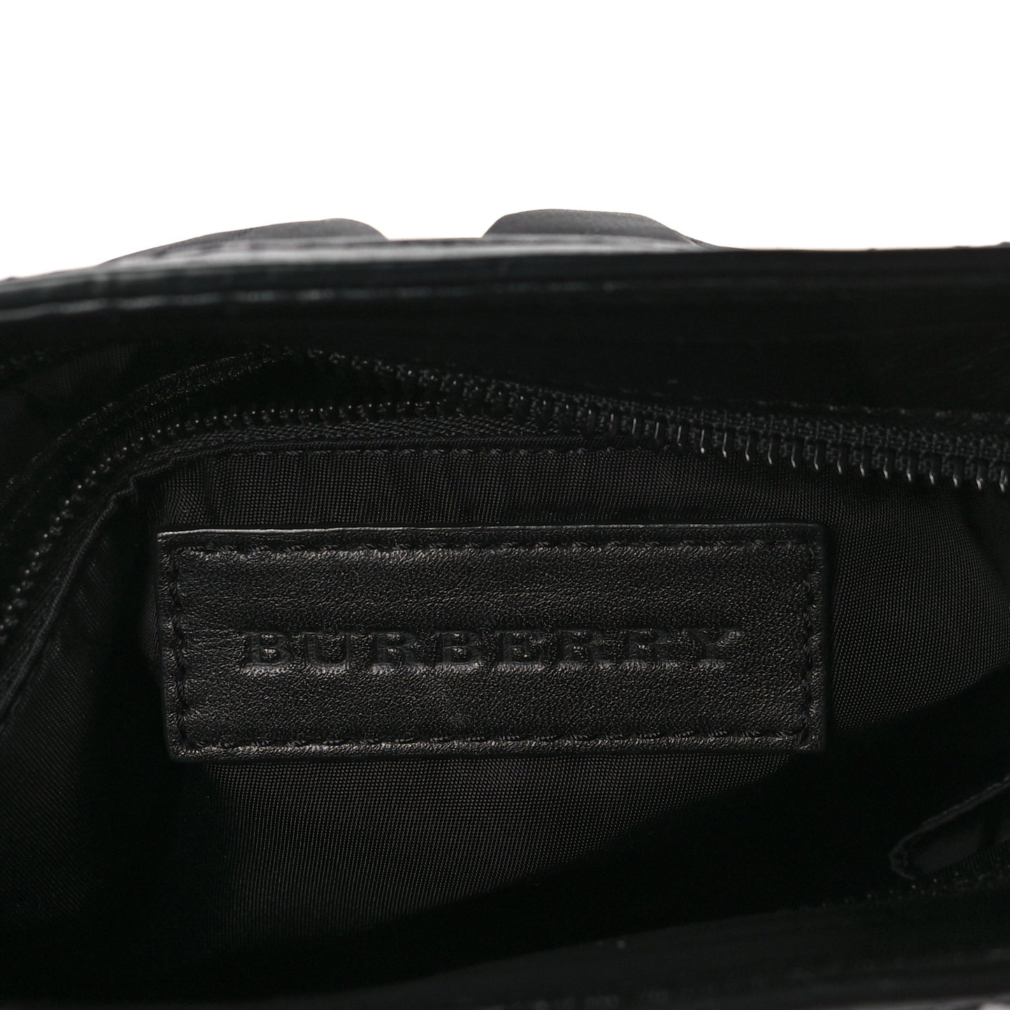 Nylon Tonal Check Crossbody Black
