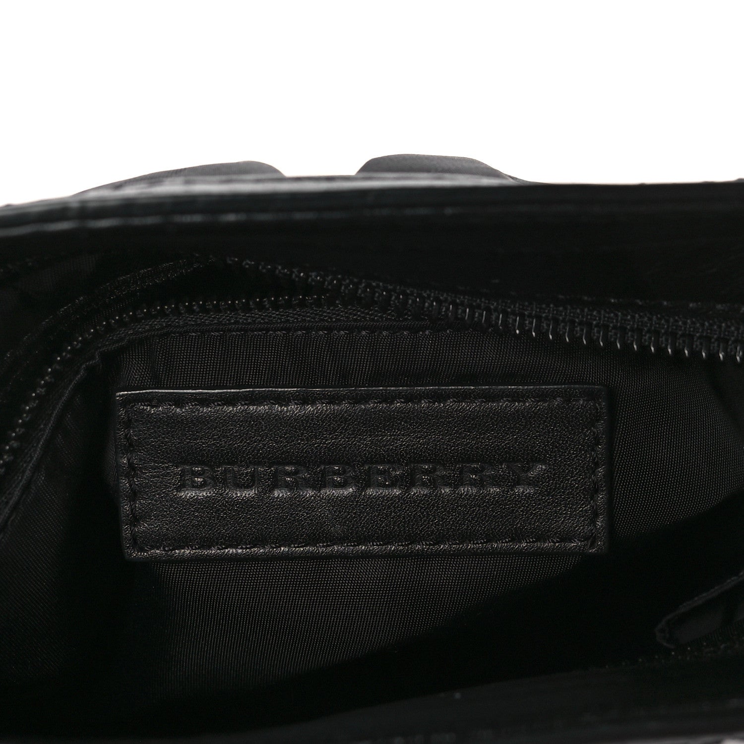 Burberry Nylon Tonal Check Crossbody Black 5 of 7