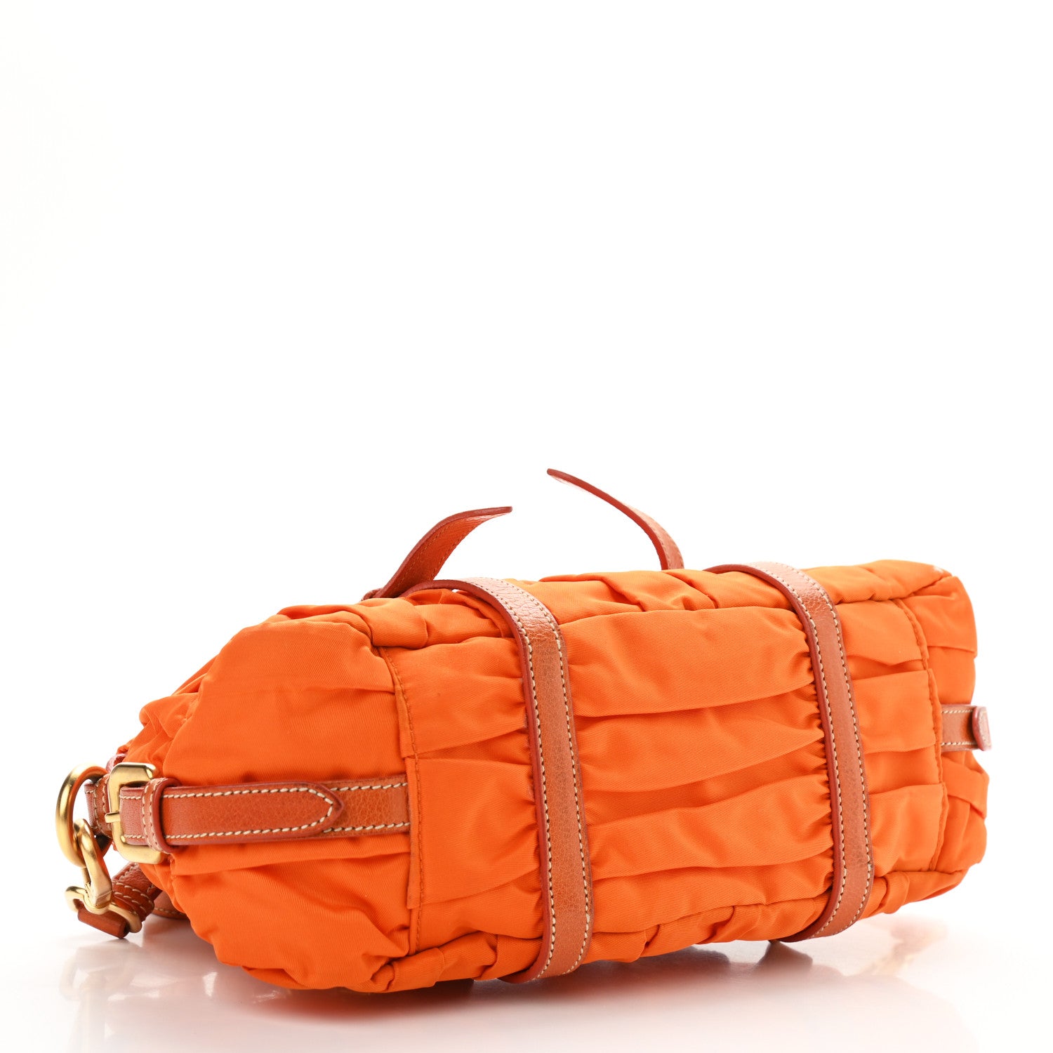 Prada Tessuto Nylon Gaufre Shopping Satchel Papaya 4 of 17