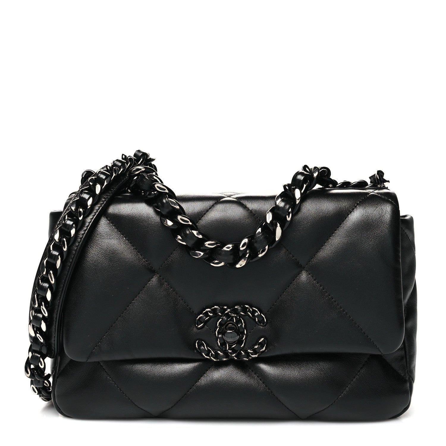 Chanel Lambskin Quilted Medium Chanel 19 Flap So Black 1 of 10