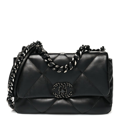 Chanel Lambskin Quilted Medium Chanel 19 Flap So Black 1 of 10