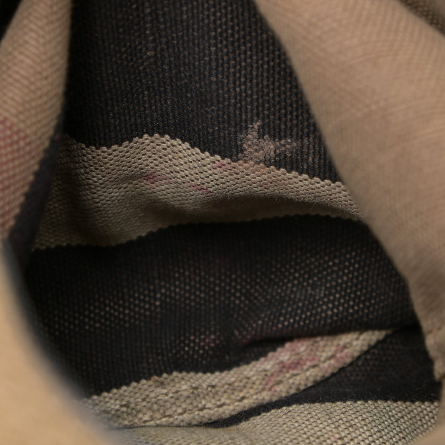 Burberry Overdyed Canvas Mega Check Medium Chiltern Backpack Tan 16 of 22
