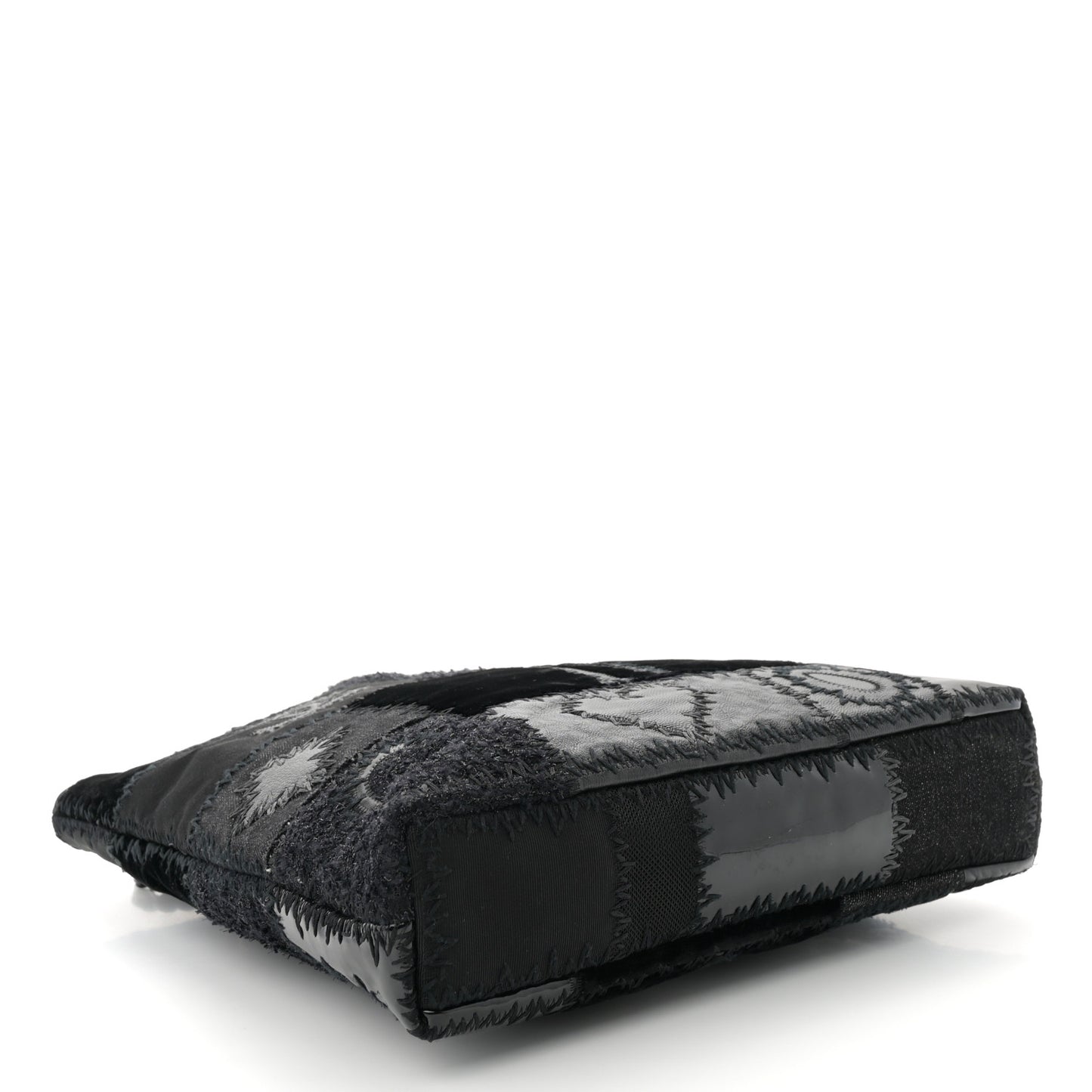 Tweed Patchwork Tote Black