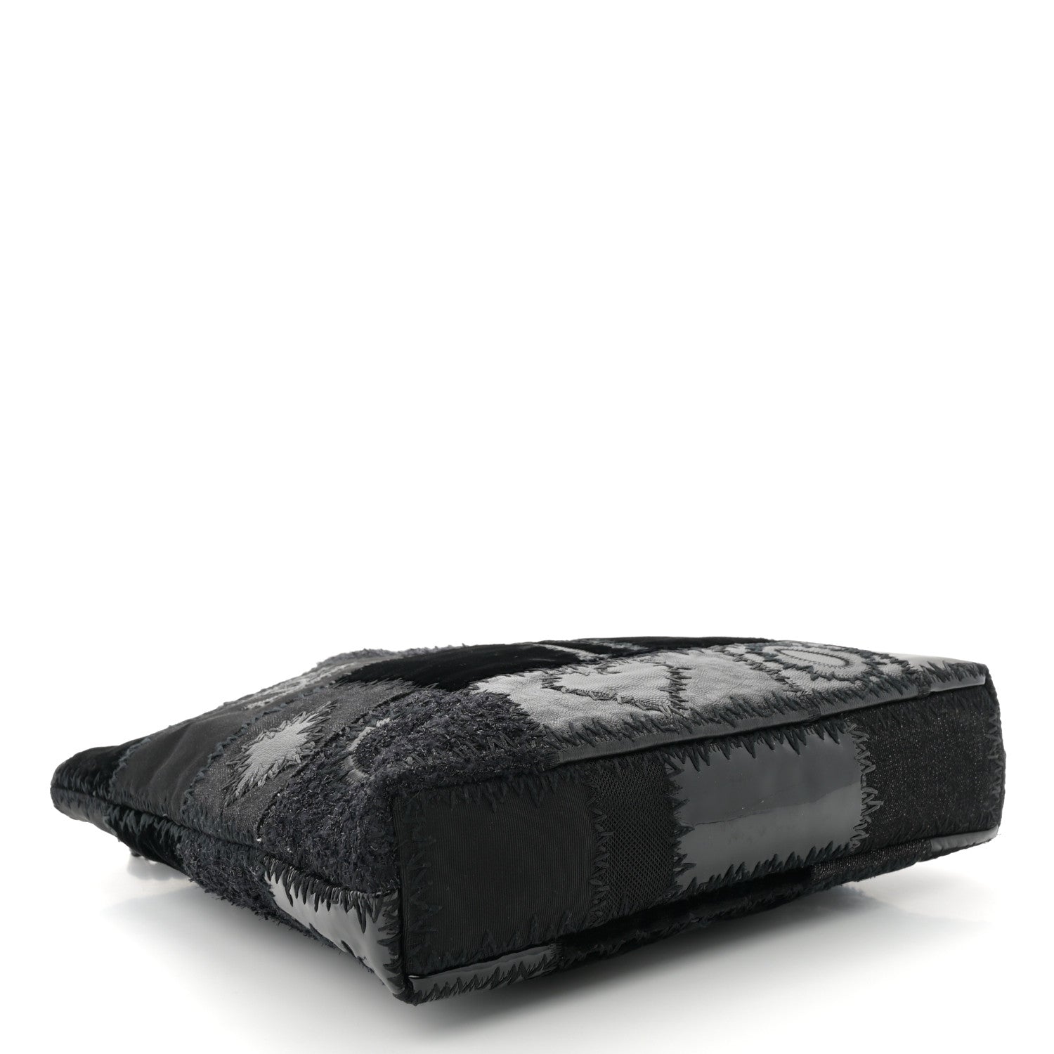 Chanel Tweed Patchwork Tote Black 4 of 10