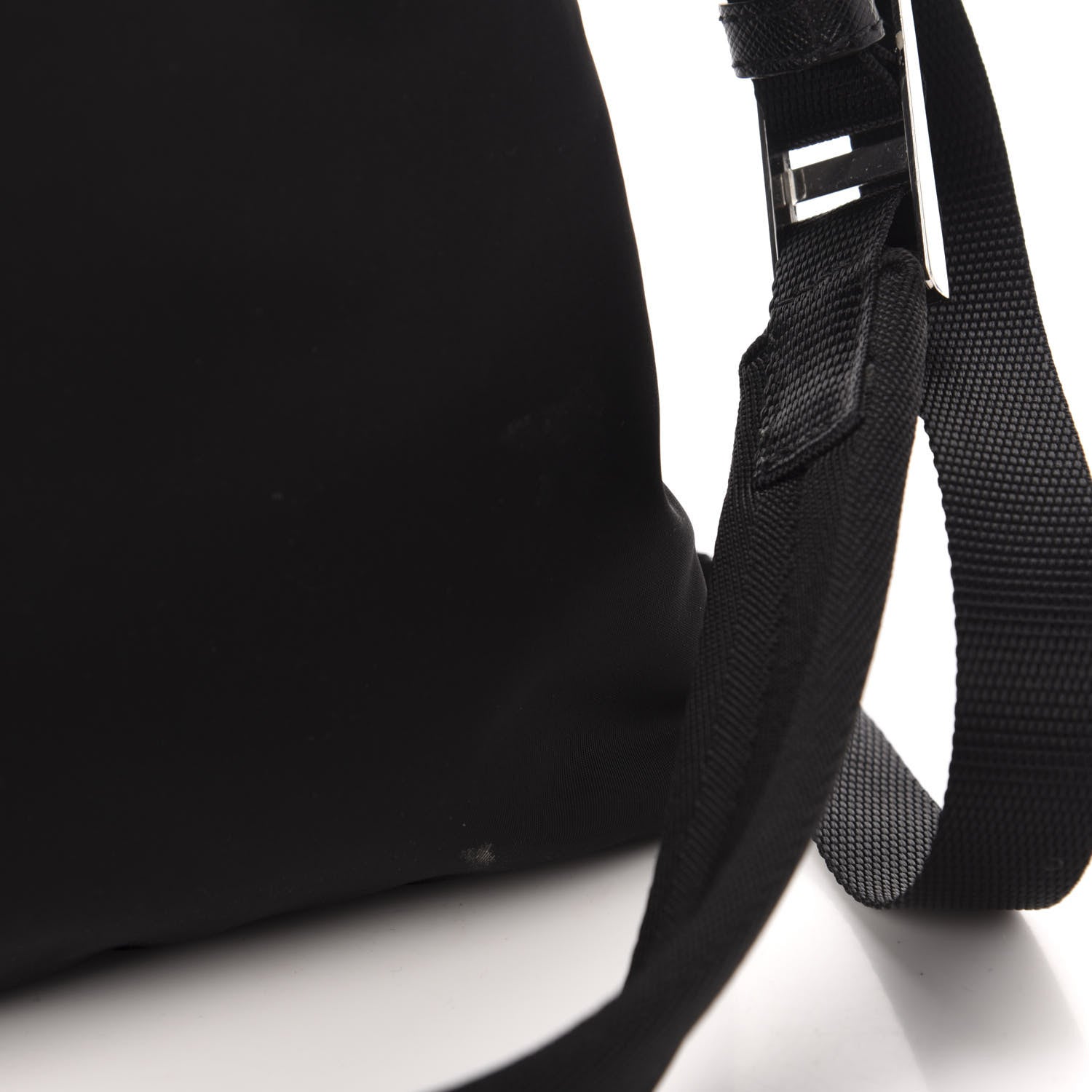 Prada Tessuto Nylon Soft Calf Small Crossbody Bag Black Azzurro 12 of 14