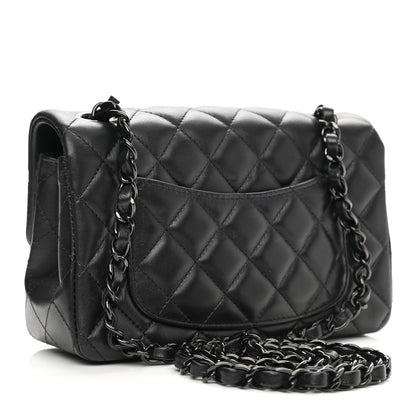 Chanel Lambskin Quilted Mini Rectangular Flap So Black 3 of 11