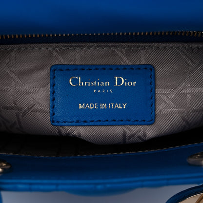 Christian Dior Lambskin Cannage Small Lucky Badges My Lady Dior Blue 6 of 11