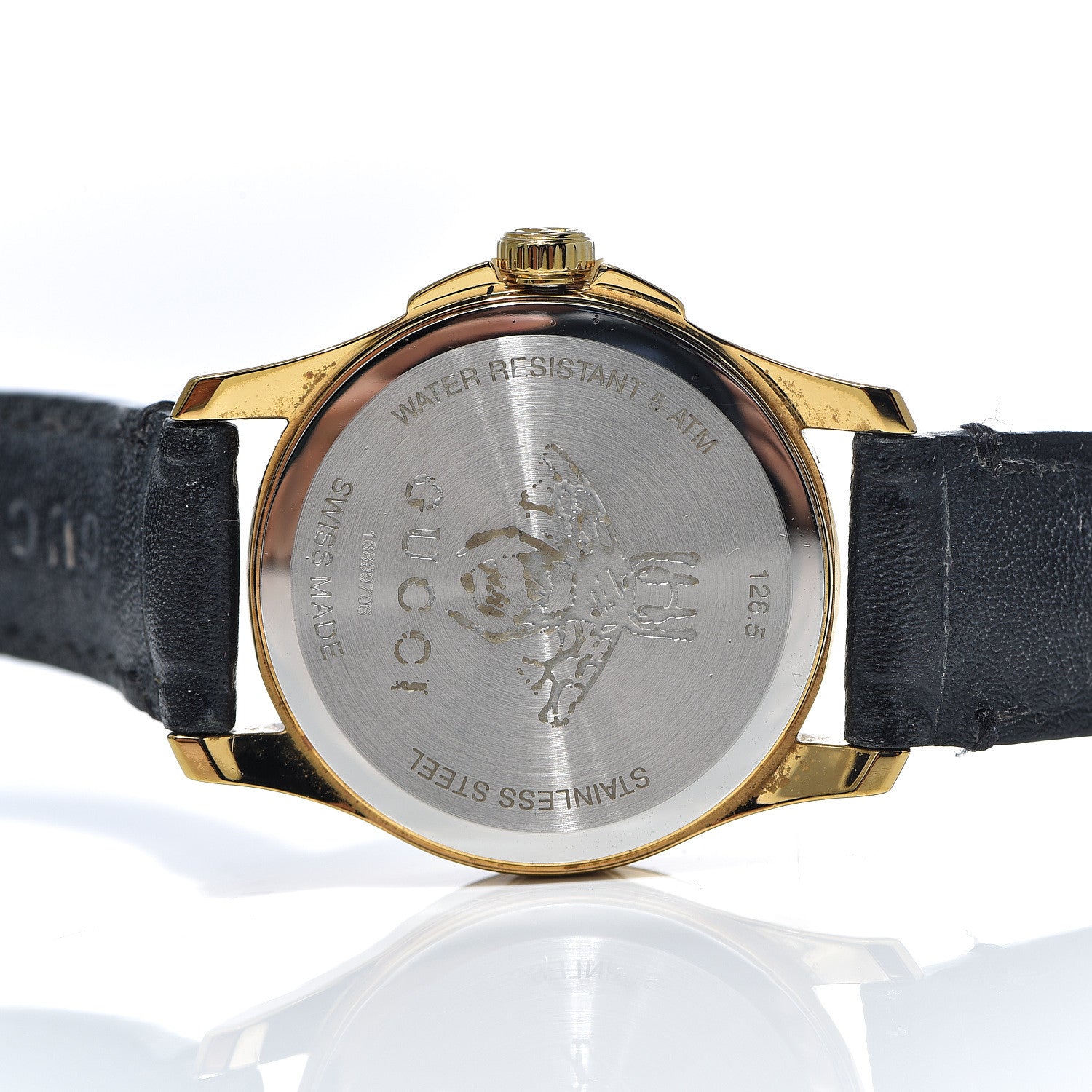Gucci Stainless Steel Calfskin 27mm G-Timeless Quartz Watch Black 5 of 10