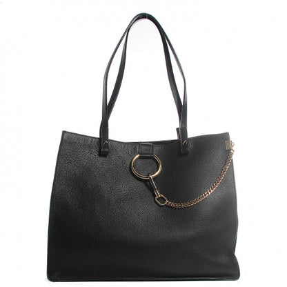 Chloe Grained Calfskin Suede Medium Faye Tote Black 1 of 18