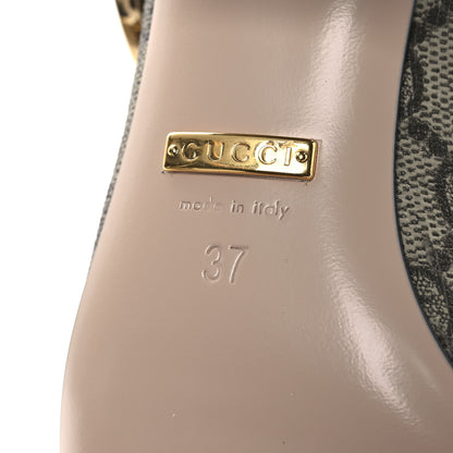 Gucci GG Supreme Monogram Malaga Kid Blondie 55mm Ankle Boots 37 Beige Ebony New Acero 8 of 12